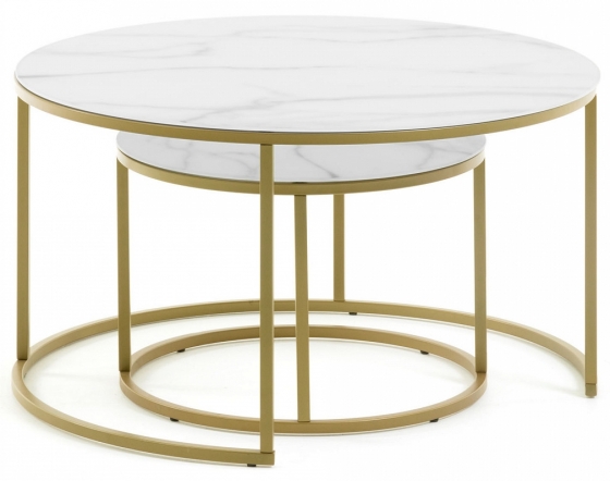 Комплект столиков Leonor 80X80X46 / 50X50X36 CM 2