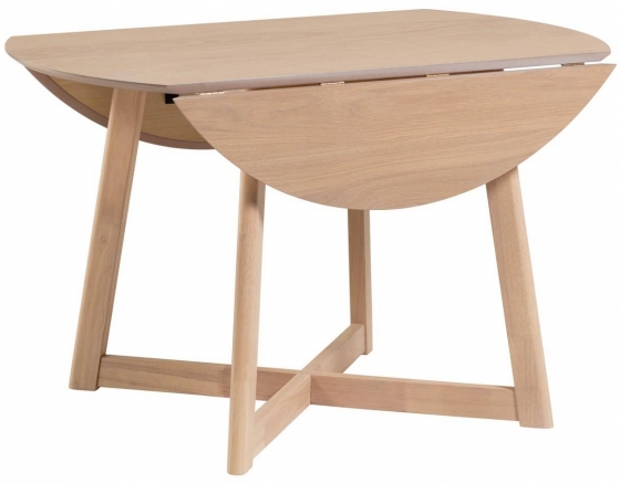 Раскладной стол с дубовым шпоном Maryse 70-120X120X75 CM 2