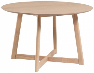 Раскладной стол с дубовым шпоном Maryse 70-120X120X75 CM