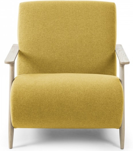 Кресло на каркасе из ясеня Marthan 77X83X78 CM горчичное 2