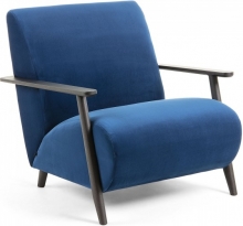 Кресло на каркасе из ясеня Marthan 77X83X78 CM синее