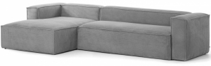 Угловой модульный диван Blok 330X174X69 CM серого цвета