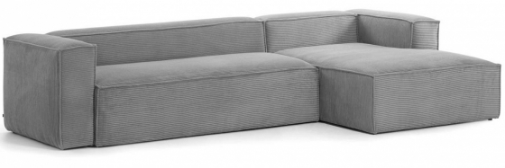Угловой диван Block 330X174X79 CM серого цвета 1