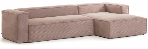 Угловой диван Block 330X174X79 CM розового цвета 1