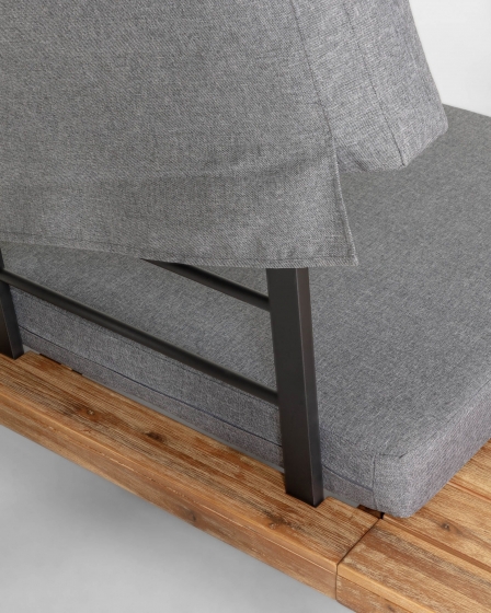 Угловой диван и журнальный столик из акации Zalika 255X213X68 CM 6