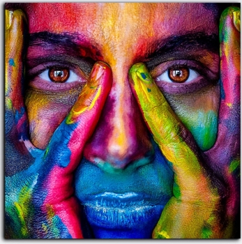 Постер на закаленном стекле Colores 100X100 CM