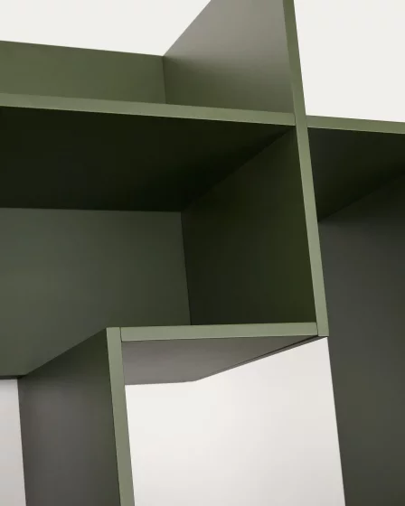 Модульный стеллаж Ina из лакированного МДФ зелёного цвета 80X25X80 CM 5