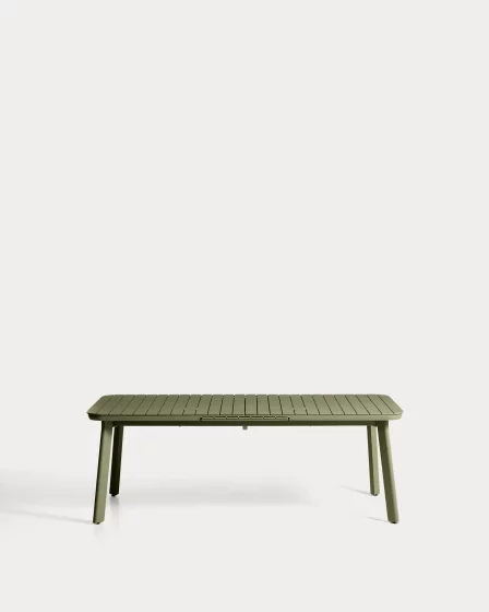 Раздвижной садовый стол Izola из алюминия с зелёной отделкой 220X100X78 CM 1