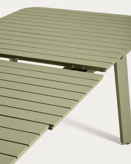 Раздвижной садовый стол Izola из алюминия с зелёной отделкой 220X100X78 CM 5