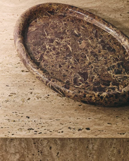 Декоративный мраморный поднос Lenorel 28X43X3.5 CM 3
