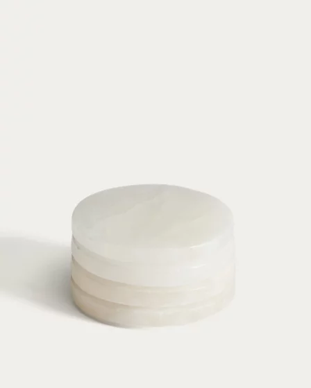 Набор из 4 алабастровых подставок под стаканы Noreli 10X10X1 CM 1