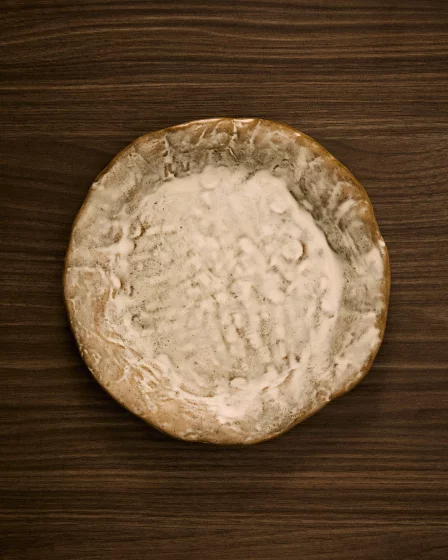 Зеленая керамическая десертная тарелка Alenia 21.5X21.5X2 CM 2
