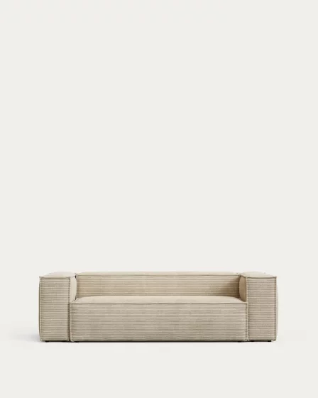 3-местный диван Blok из натурального толстого вельвета 240X100X69 CM 1