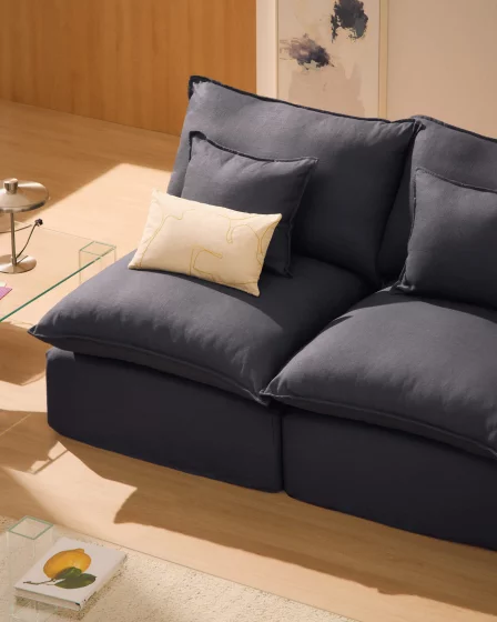 Модульный диван на 2 места Anarela с чехлом Dark Grey 180X107X64 CM 3