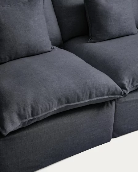 Модульный диван на 2 места Anarela с чехлом Dark Grey 180X107X64 CM 4