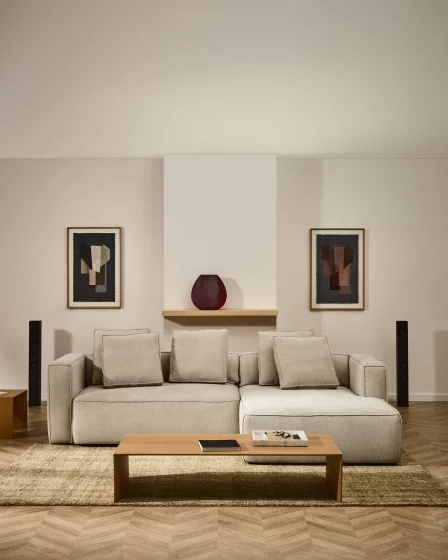 Диван-кровать Marela с правым шезлонгом, бежевый 276X172.5X87 CM 2
