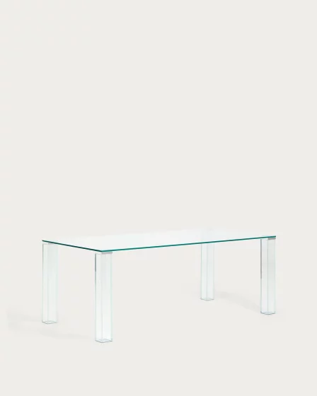 Обеденный стол Adularia из прозрачного закаленного стекла 200X100X75 CM 2
