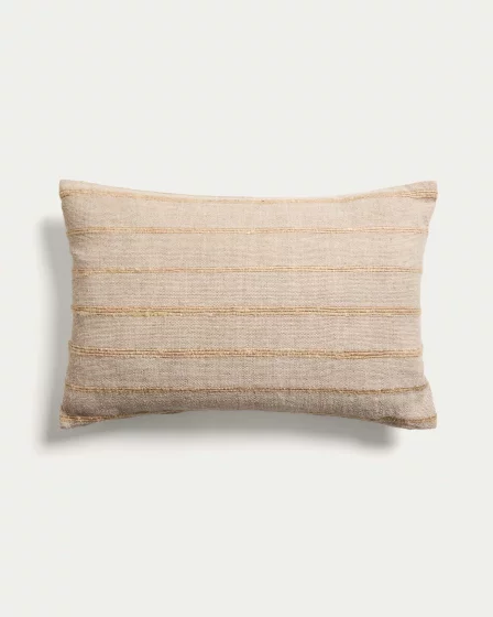 Бежевый чехол для декоративной подушки из хлопка и вискозы Riena 40X60 CM 1