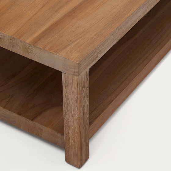 Кофейный столик из тика Sashi 90X90X35 CM 2