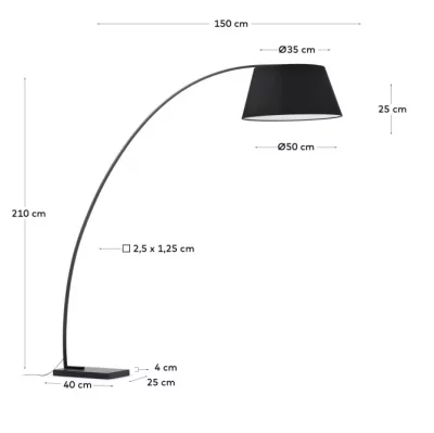 Торшер Chop 150X50X210 CM чёрный 5