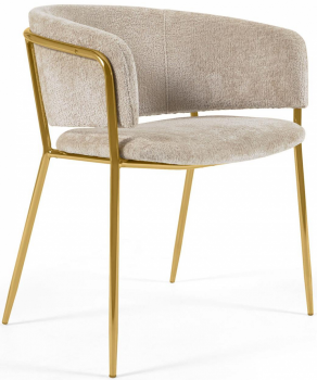 Стул с подлокотниками Runnie 58X58X73 CM бежевая синель