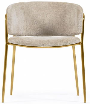 Стул с подлокотниками Runnie 58X58X73 CM бежевая синель