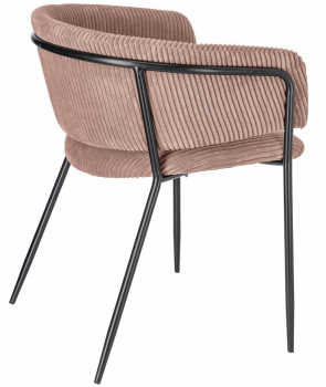 Стул с подлокотниками Runnie 58X58X73 CM розовый вельвет