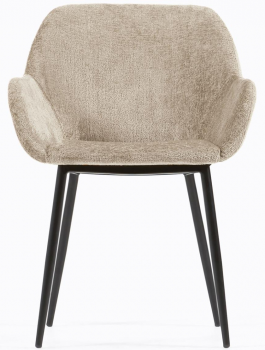 Стул с подлокотниками Konna 59X52X83 CM из бежевой синели