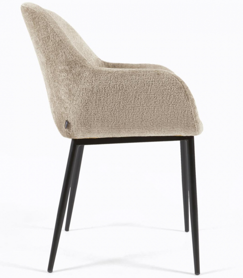 Стул с подлокотниками Konna 59X52X83 CM из бежевой синели 3