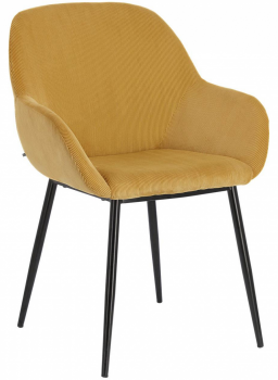 Стул с подлокотниками Konna 59X52X83 CM горчичный вельвет