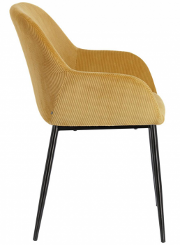 Стул с подлокотниками Konna 59X52X83 CM горчичный вельвет