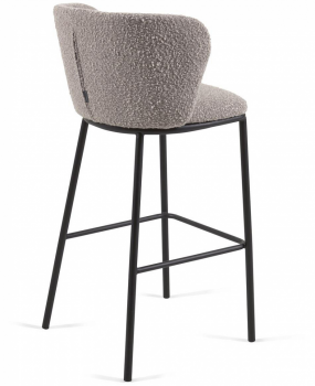 Барный стул Ciselia 54X48X102 CM серая ткань букле