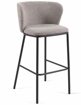 Барный стул Ciselia 54X48X102 CM серая ткань букле