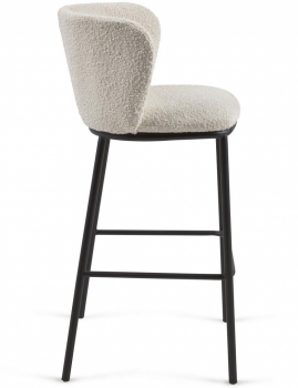 Барный стул Ciselia 54X48X102 CM белая ткань букле