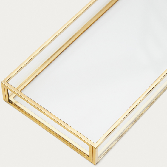 Поднос из стекла для аксессуаров в ванную Soanet 22X10X3 CM 2