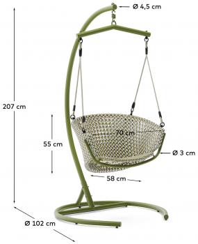 Подвесное кресло Saliga 102X102X207 CM