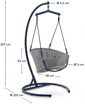 Подвесное кресло Saliga 102X102X207 CM