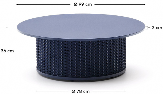 Уличный журнальный столик Sedalis 99X99X36 CM 7