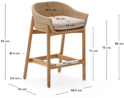 Барный стул Galea 59X54X96 CM 10