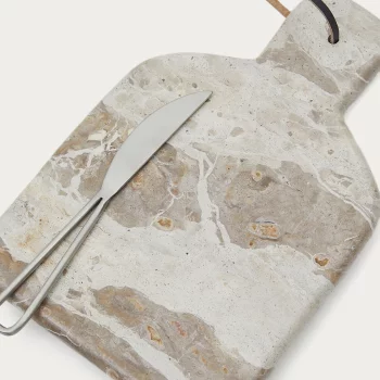 Мраморная разделочная доска с ножом Sula 23X15 CM