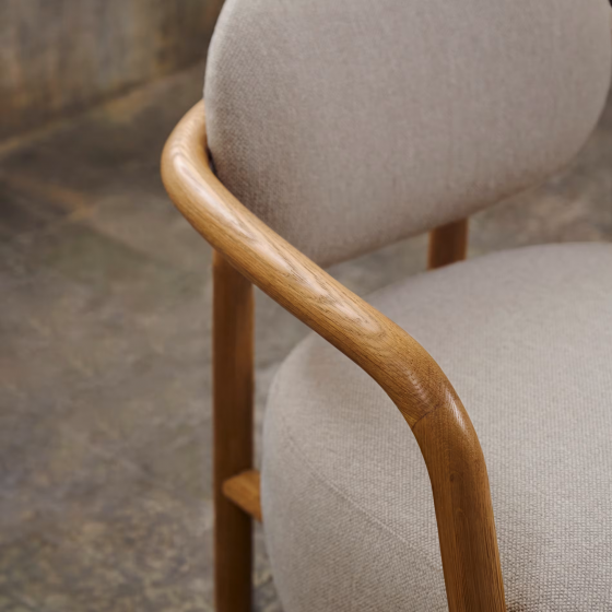 Кресло из массива дуба Melqui 70X70X70 CM 6