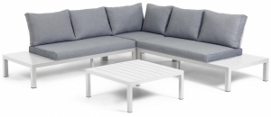 Угловой диван со столиком Duka 246X246X65 CM с каркасом из алюминия