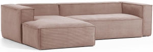 Трёхместный угловой диван Blok 300X174X69 CM розового цвета