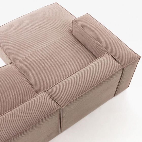 Трёхместный угловой диван Blok 300X174X69 CM розового цвета 4