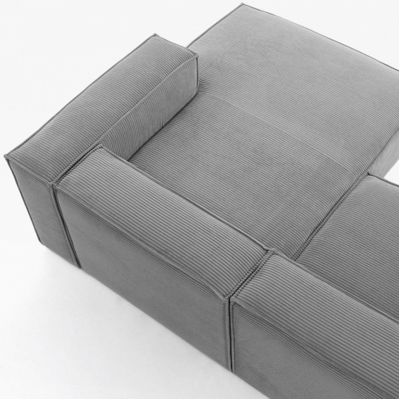 Трёхместный угловой диван Blok 300X174X69 CM серого цвета 4