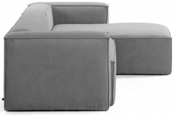 Трёхместный угловой диван Blok 300X174X69 CM серого цвета 3