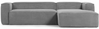 Трёхместный угловой диван Blok 300X174X69 CM серого цвета