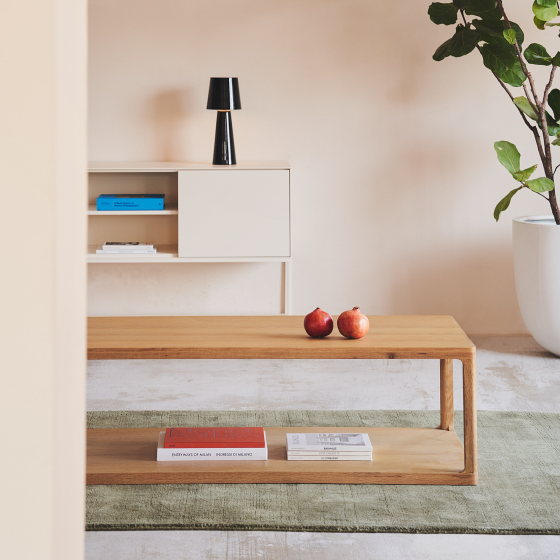 Кофейный столик из дуба Maymai 140X65X42 CM 4