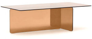 Кофейный стеклянный столик Zaren 120X60X36 CM