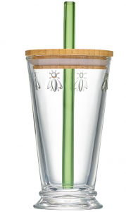 Стакан с крышкой и трубочкой Abeille 460 ml